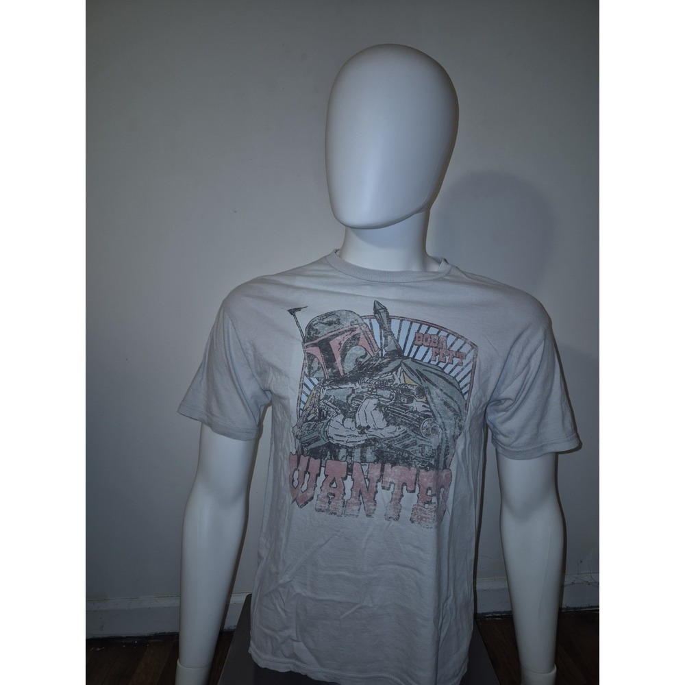 Star Wars  Boba Fett Stormtrooper White Graphic T-Shirt, Medium